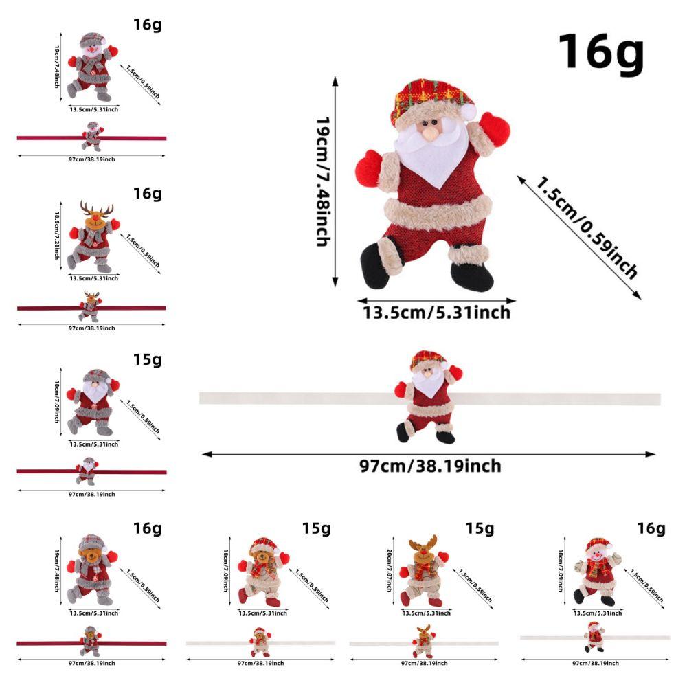 2pcs Cute Christmas Doll Curtain Tiebacks Creative Curtain Fixer Snowman Curtain Strap New Year