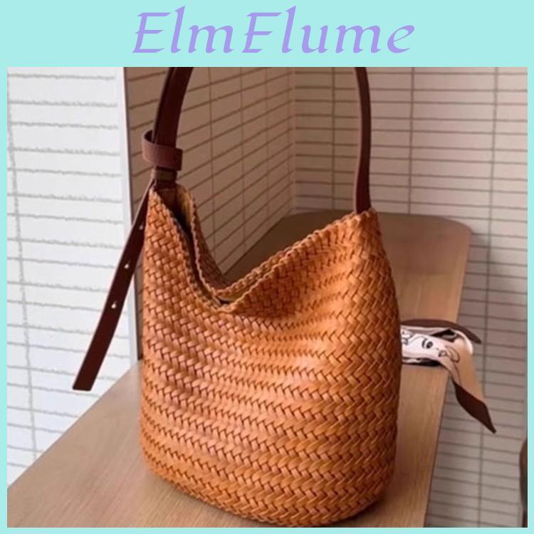 Bag 2025 Womens Knitted Tote New Model Retro Large Capacity Commuting Shoulder Bag Crossbody Bag Vacation Travel Bucket Bag