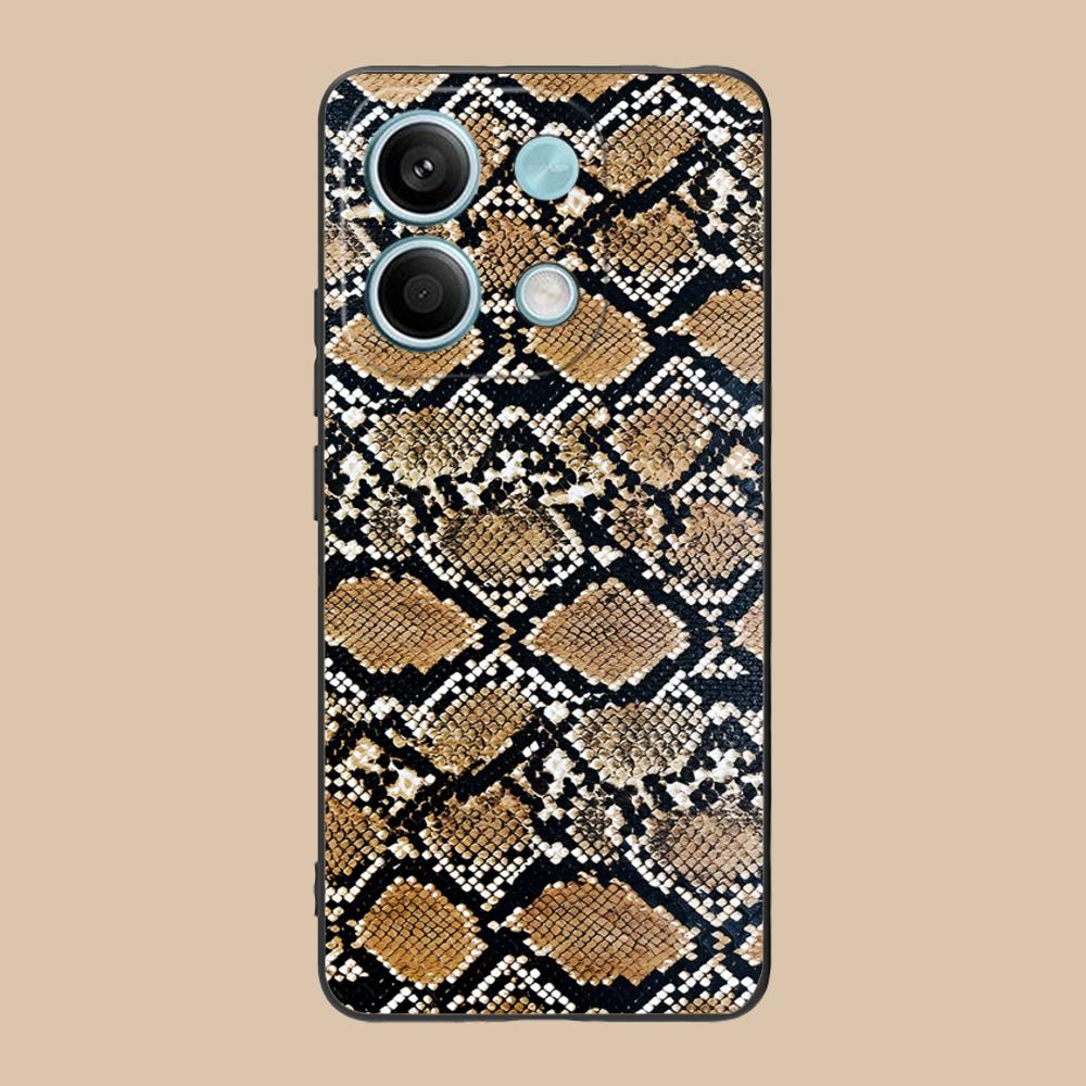 Snake Texture Mobile Phone Case for POCO F6 F5 F4 F3 F2 Pro GT C40 Colour Printing Protective Smartphone Cellphones Pretty Poco C40