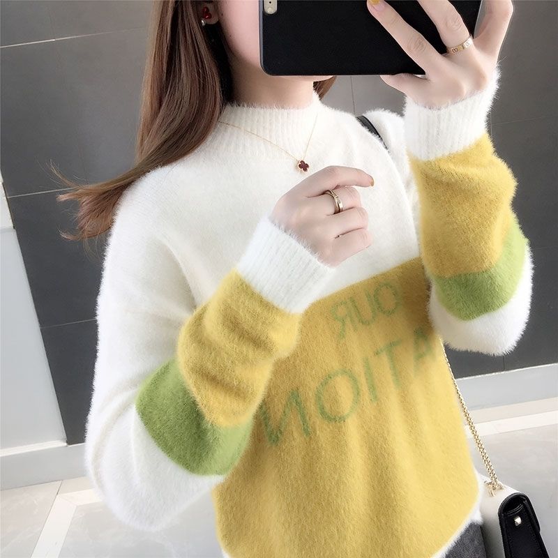 

Женские свитера Водолазки Пуловеры Свитера женские Осень Зима Базовая рубашка Длинный рукав Короткие облегающие джемперы Топы Однотонные 2XL жёлтый