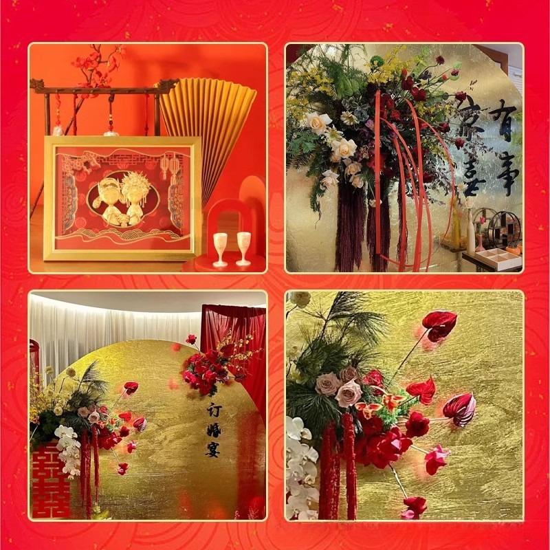 Gold Foil Paper, Silver Foil Paper, 100PCS 9 * 9cm, Used for Essential Items Such As Wedding Decoration, Kitchen Home Decoration, Nail Decoration