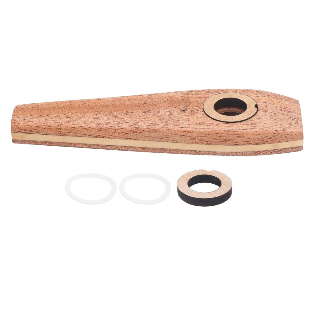 Wood Kazoo Flute Wooden Harmonica Guitar Accompaniment Diaphragm Mouth Music Wind Instrument