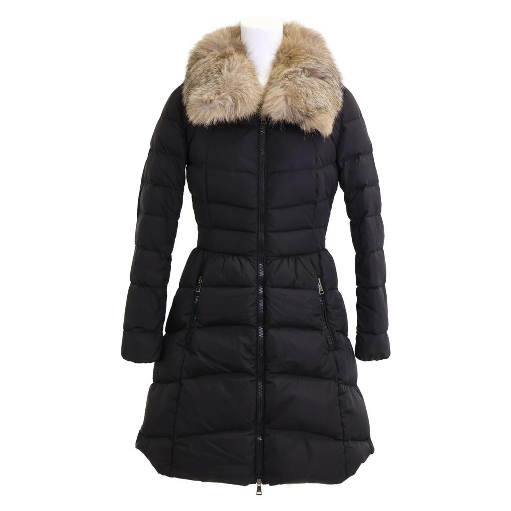 MONCLER [Good Condition] HIRONDELLE Down Jacket with Fur Collar coat O blackUsed
