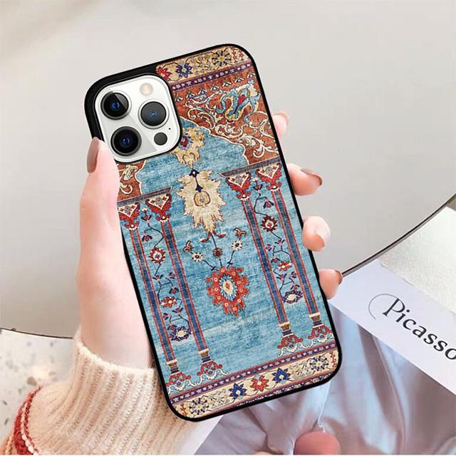 Persian Carpet Floral Pattern Phone Case For iPhone 17 Air 16 15 14 13 12 Pro Max Plus Max Cover Shell Coque