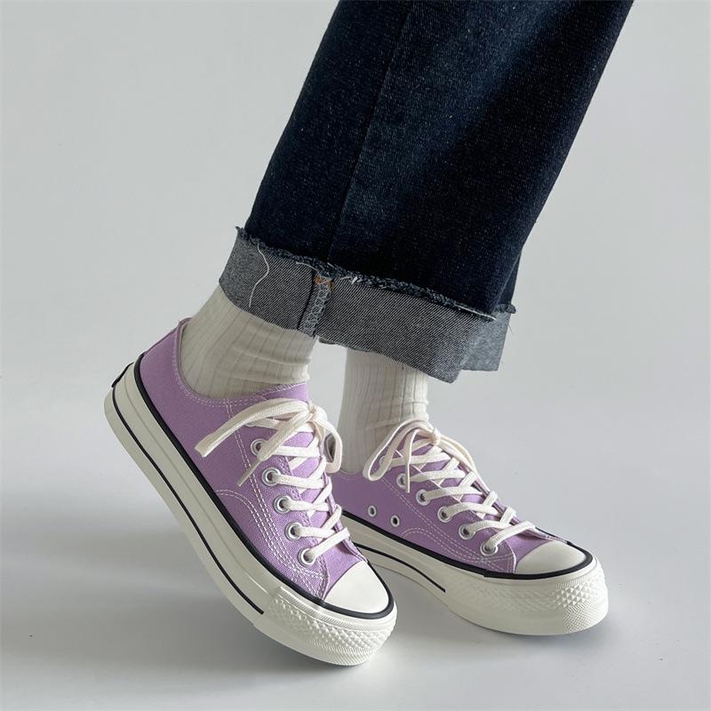 Retro Thick-soled Heightening Classic Low-top Canvas Shoes Women's 2025 New Summer Soft-soled Versatile Casual Board Shoes