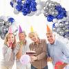 Royal Blue Balloons Arch Kir White Silver Confetti Balloon Garland Graduation Birthday Party Home Party Baby Shower Decoration