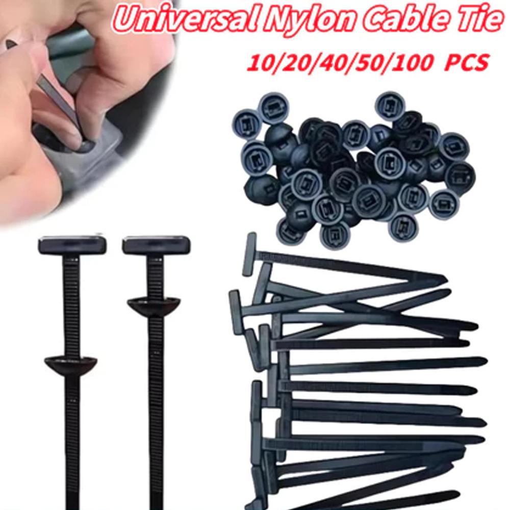 10/20/30/40/50/100pcs Premium Plastic Wire Ties Heavy Duty Cable Self-Locking Nylon Zip Ties Straps For Mudguard Plate Trunk
