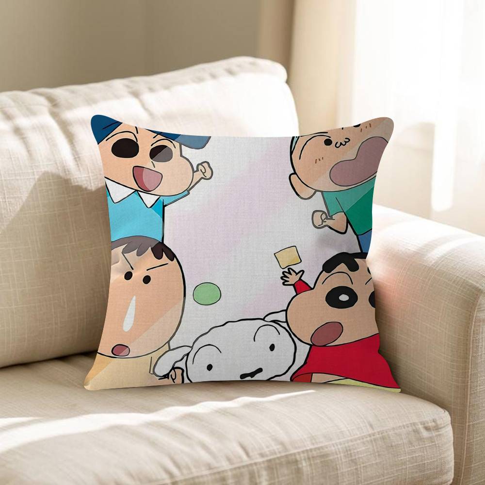 Anime CCrayon SShinChan Cushion Cover Car Throw Pillow Case For Sofa Car Christmas Gift