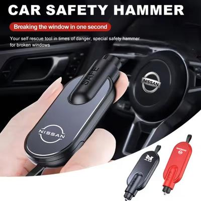 Car Window Breaker Hammer Seat Belt Cutter Emergency Escape Tools For Qashqai Juke Pulsar Sentra Altima Patrol Micra Rog