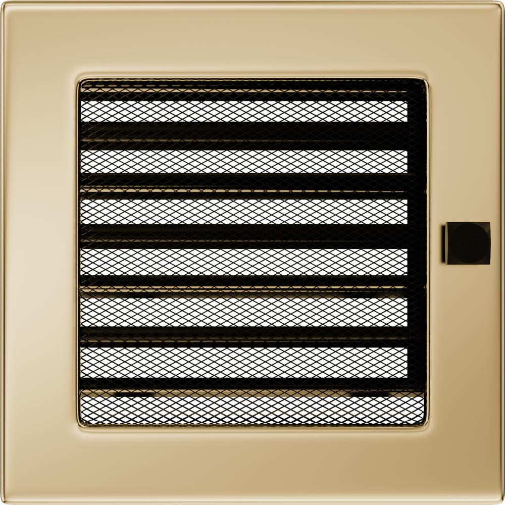 Capac aerisire 17x17 auriu - placat cu jaluzele