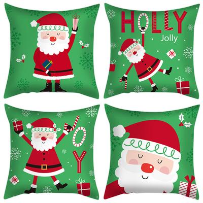 Christmas Pillow Cases Cross-border for Snowman Living Room Bedroom Sofa Cushion Pillow