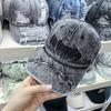 Washed and Broken Tie-dyed Denim Baseball Cap Men's Old Fashion Young Couple Versatile Face Small Casual Cap