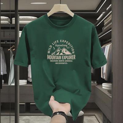 Men's 2024 Oversized American Retro Cotton T-Shirt - Loose, Trendy, Short Sleeve Summer Staple