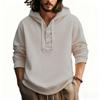 2026 New Design 4-Button Collar Cotton Thickened Warm Casual Men's Top Hooded Hoodie