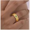 Stainless Steel Adjustable Ring for Women, 18K Gold Plated Emerald Zircon Open Cuff Band Waterproof Tarnish Free Jewelry