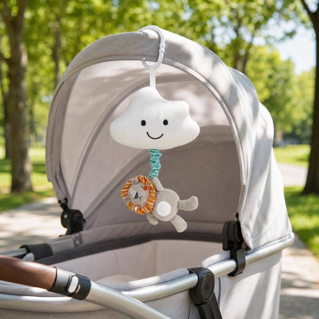 Baby Pull Toy with Bell for Soothing Sensory Play for Infants
