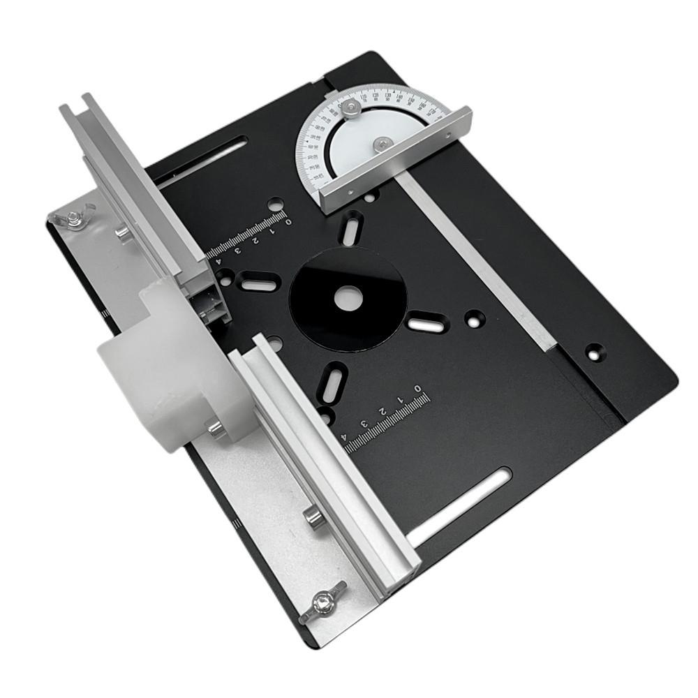 Set of 3 Router Table Insert Plate Aluminum Alloy Wood Milling Flip Board Trimming Machine Engraving Auxiliary Tool