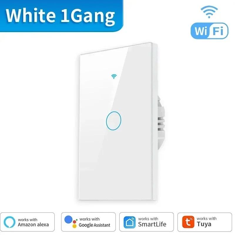 SLS WiFi RF Smart Remote Control Touch Light Switch for Tuya 220V No Neutral 1 Gang Glass Panel 10A 240V for Australia and US