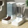 For cats and dogs1-2Gravity-Feed Plastic Automatic Pet Feeder and Waterer Set