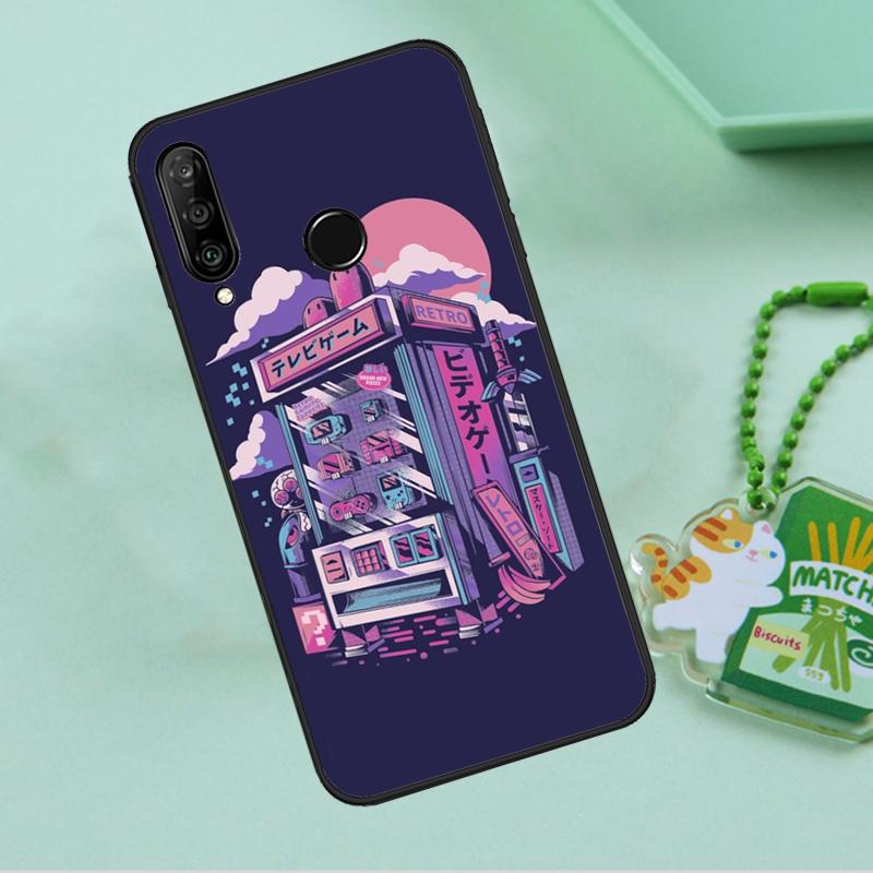 Retro Aesthetic Japanese Game Over For Huawei Nova 8i 11i 12i 12s 9 10 SE Y90 Y60 Y70 Y72 Y61 Y91 P20 P30 P40 Lite P60 Pro Case