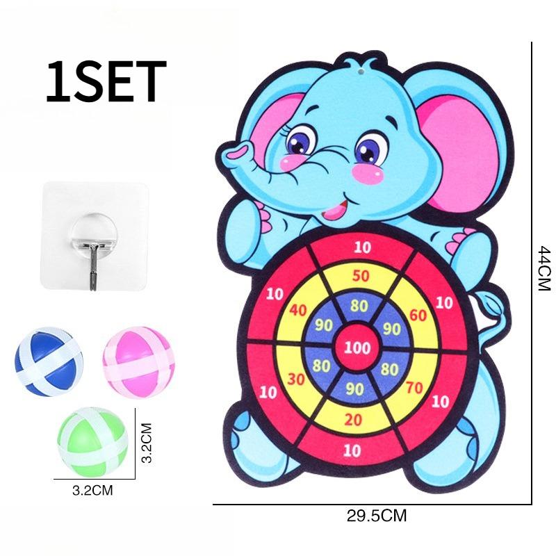 1SET Children's Target Throwing Dart Board Sticky Ball Self-adhesive Disc Set Indoor and Outdoor Parent-child Interactive Dart Toy