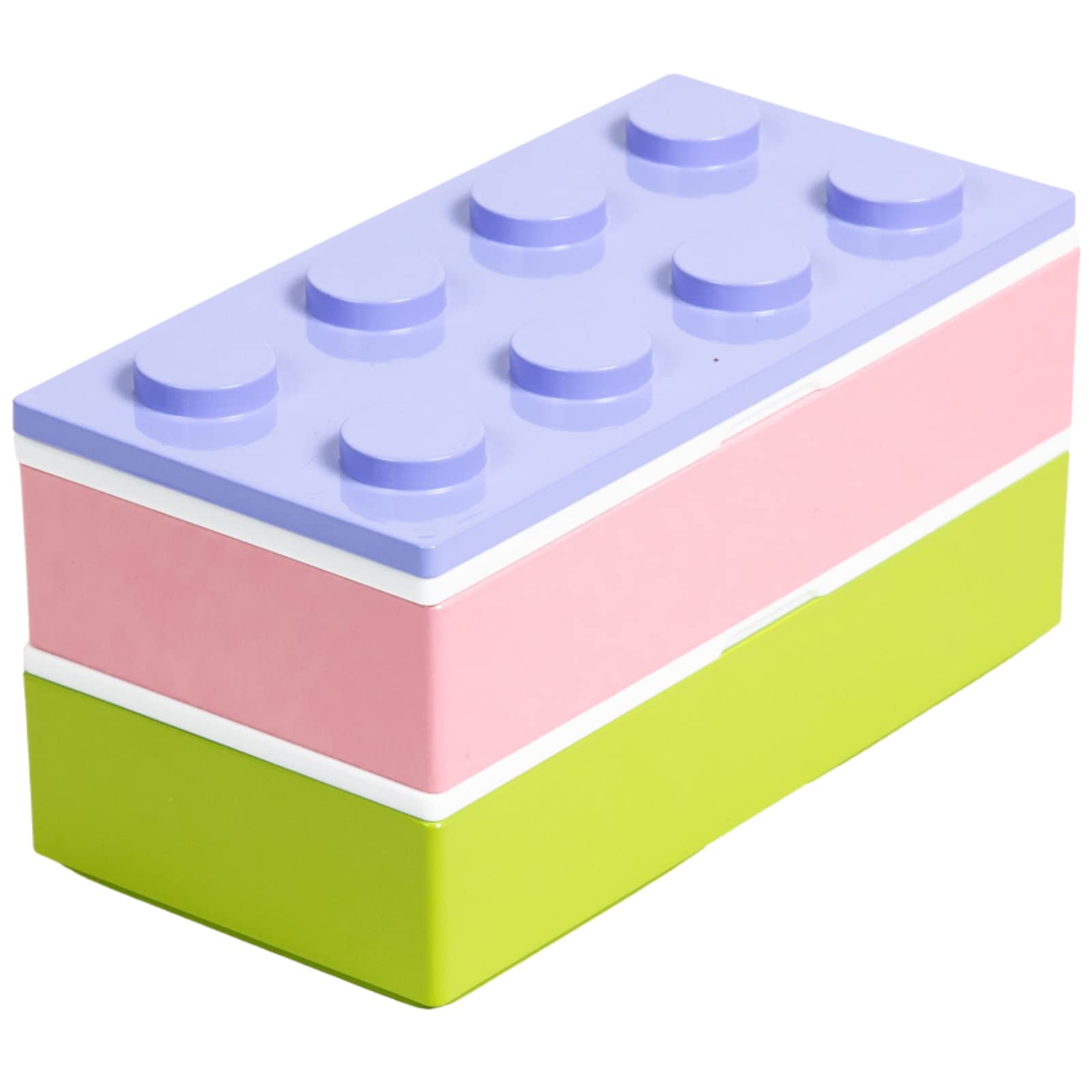 

падóу Трио Блок Ланч-бокс 480 мл Ланч-бокс со льдом, палочками и ремнем для ланча Микроволновая печь и посудомоечная машина безопасны Японский продукт [PBLOCK] 2-ярусный (легкий