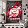 Custom Tapestry Wall Hanging, Aberdeen FC Personalized Name Text Home Wall Decor
