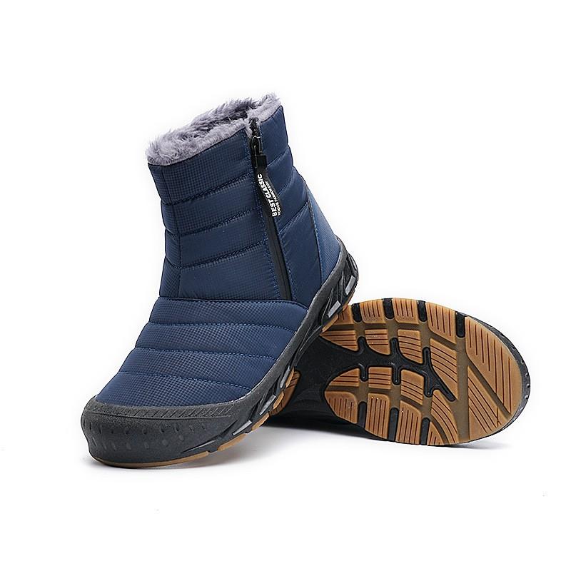 Winter Snow Boots Kids Adults - Warm Lined Anti-Slip High-Top Cotton Shoes Snowy Conditions Family Matching High-Cut Cotton Boots Wholesale синий