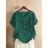 Women's Cotton And Linen Tops, Large Size Casual Loose Cotton And Linen T-shirts, Cotton And Linen Women's Clothing