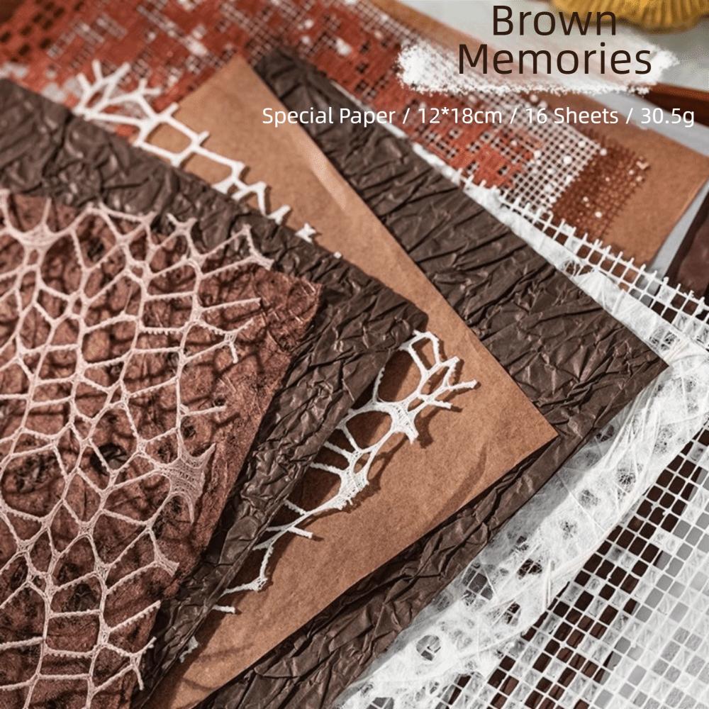 16Pcs Lace Edged Mulberry Special Paper Texture Sensation Textured Scrapbook Paper  Letters