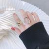 Korean Style Wide Band Retro Women's Irregular Open Ring - Trendy Index and Pinky Ring, Simple Fashion