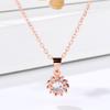 Temperament Style Personality Diamond-Encrusted Round Necklace Pendant Female Simple Collarbone Chain Jewelry Premium