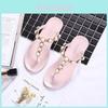 Exquisite Women Pearl Flat Beach Flip-flops Slippers For Summer Comfort And Style