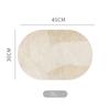 Leather Dining Mat Elliptic Shape Table Mat Waterproof Oil-proof Wash-free Table Pads Breakfast Heat Insulation Mat Kitchen Tool