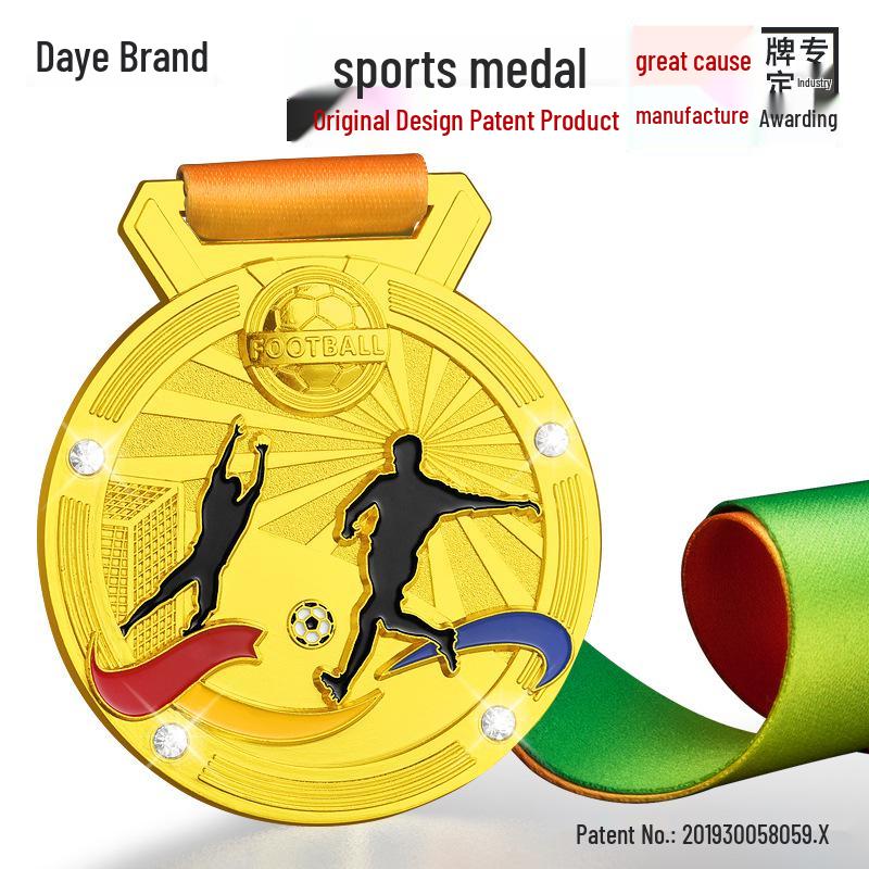 Daye Brand Custom Metal Football Champion Medal for Kids Competition 7 CM