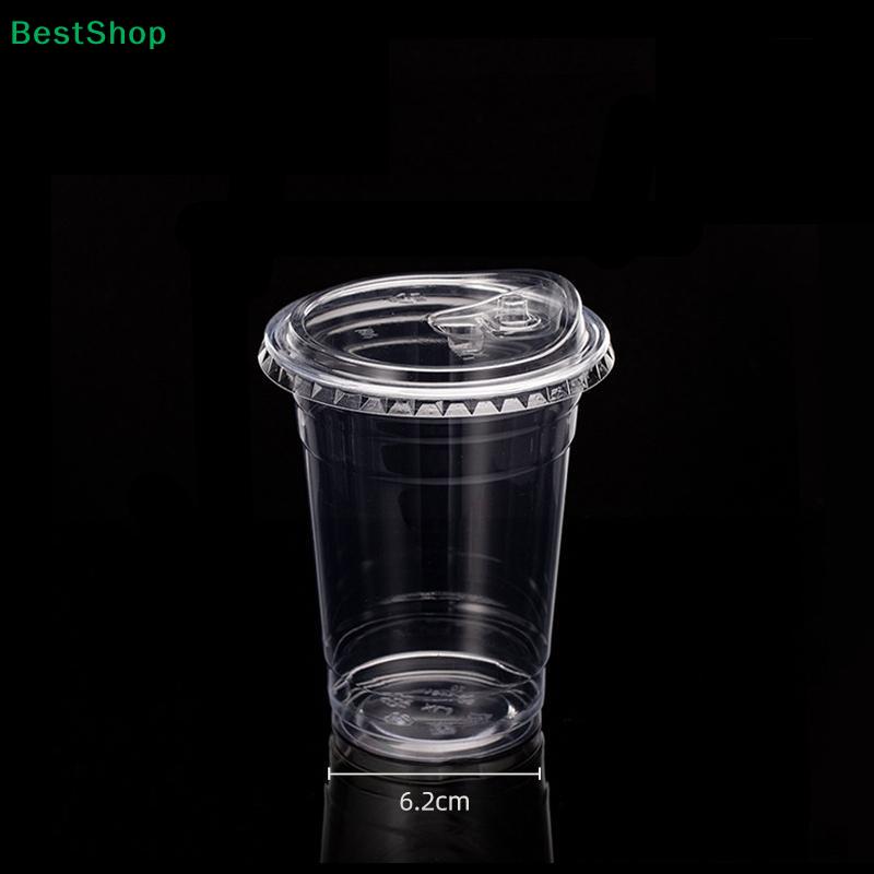 Clear Plastic Cups With Lids 10 Pack, 16 Oz Disposable Cups For Iced Coffee Bubble Tea, Durable & Leak-Proof