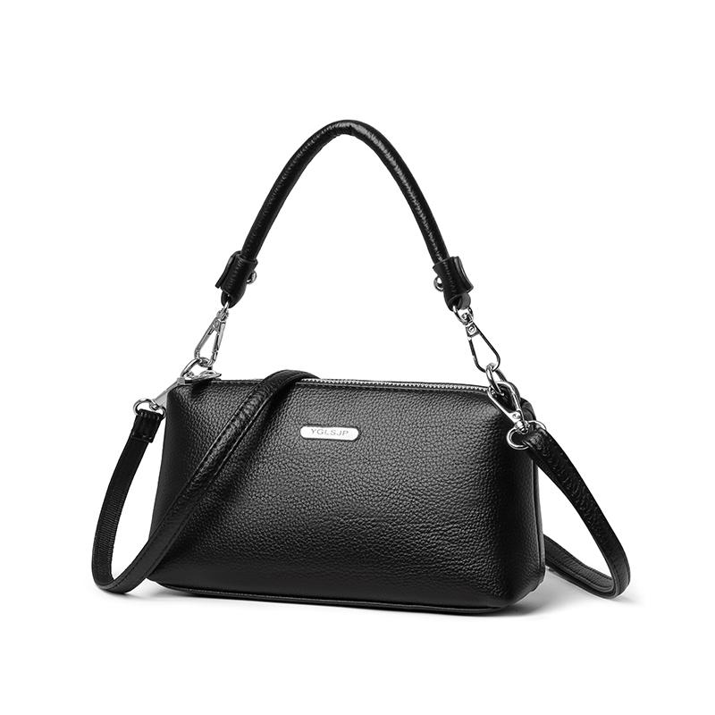 

Простая женская сумка-мессенджер, повседневная сумка через плечо, модная сумка на плечо, сумочка из мягкой ПУ кожи, подходит для ежедневного использования и шопинга 22 *7 *13 cm чёрный