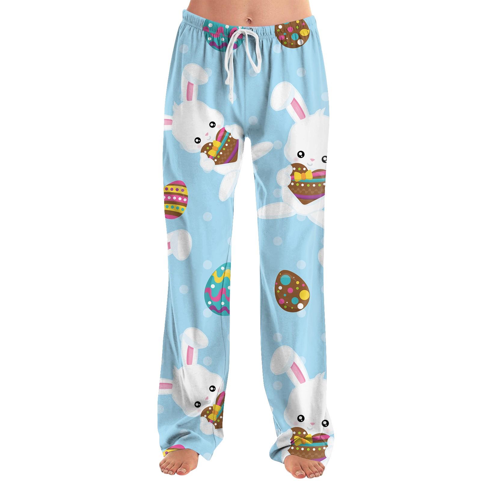 

Женские модные свободные повседневные брюки с пасхальным принтом L