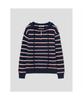 8SECONDS Striped Half-Zip Navy