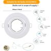 1/10PCS GU10 Downlights for Ceiling Round White Lamp Frame Recessed Spotlights Fitting MR16 Light Mounting Frame Trim Ring
