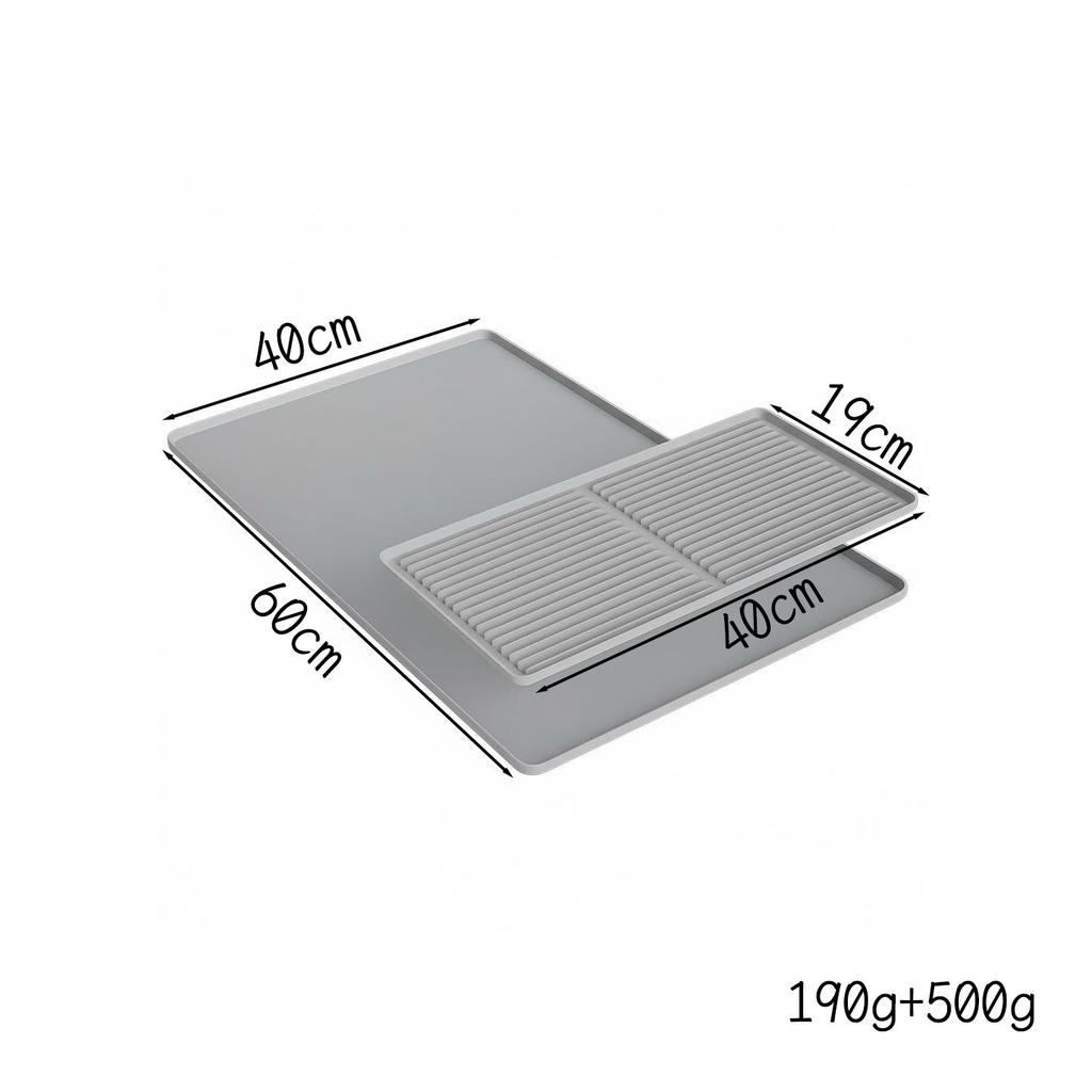 Σιλικόνη Αντιολισθητικό Ανθεκτικό στη Θερμότητα Σουπλά & Δίσκος Αποστράγγισης Καφέ