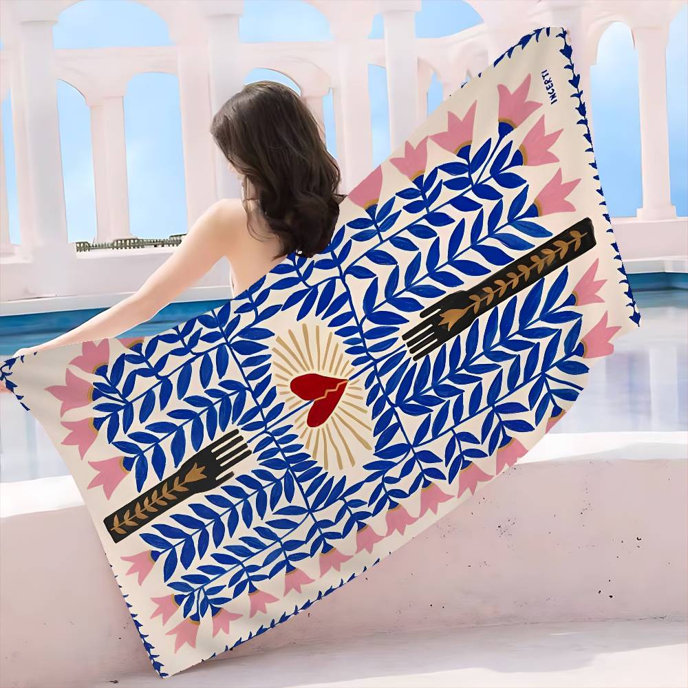 Égypte Tigre Abstrait Coloré Grande Serviette de Plage en Microfibre Serviette à Séchage Rapide Serviettes de Plage Sablonneuses Serviette de Piscine pour Voyage Natation Piscine Yoga