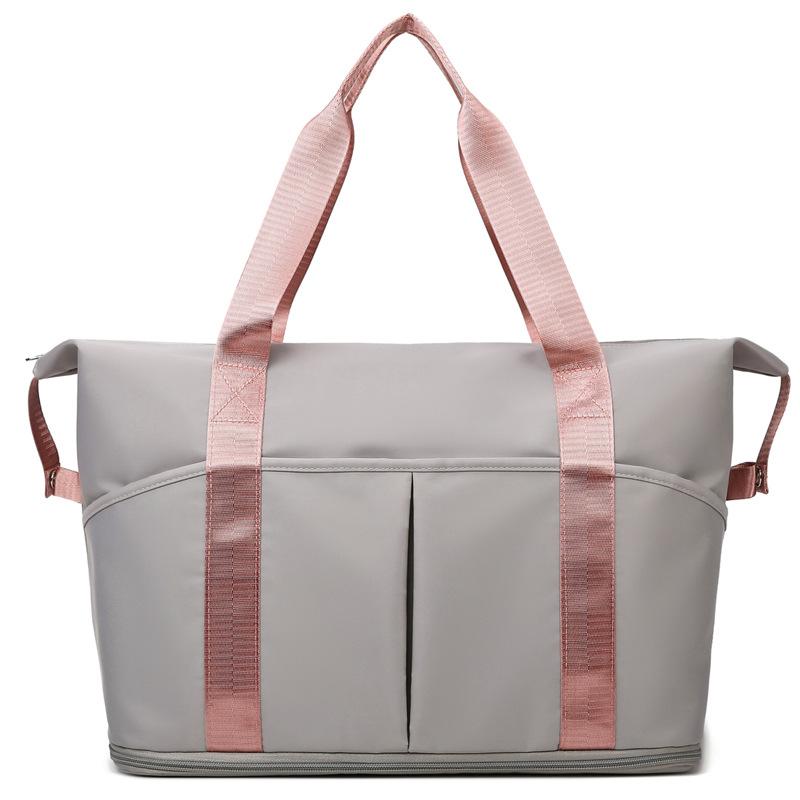 Expandable short-distance travel bag, women's large-capacity wet and dry separation sports yoga fitness bag, maternity storage bag
