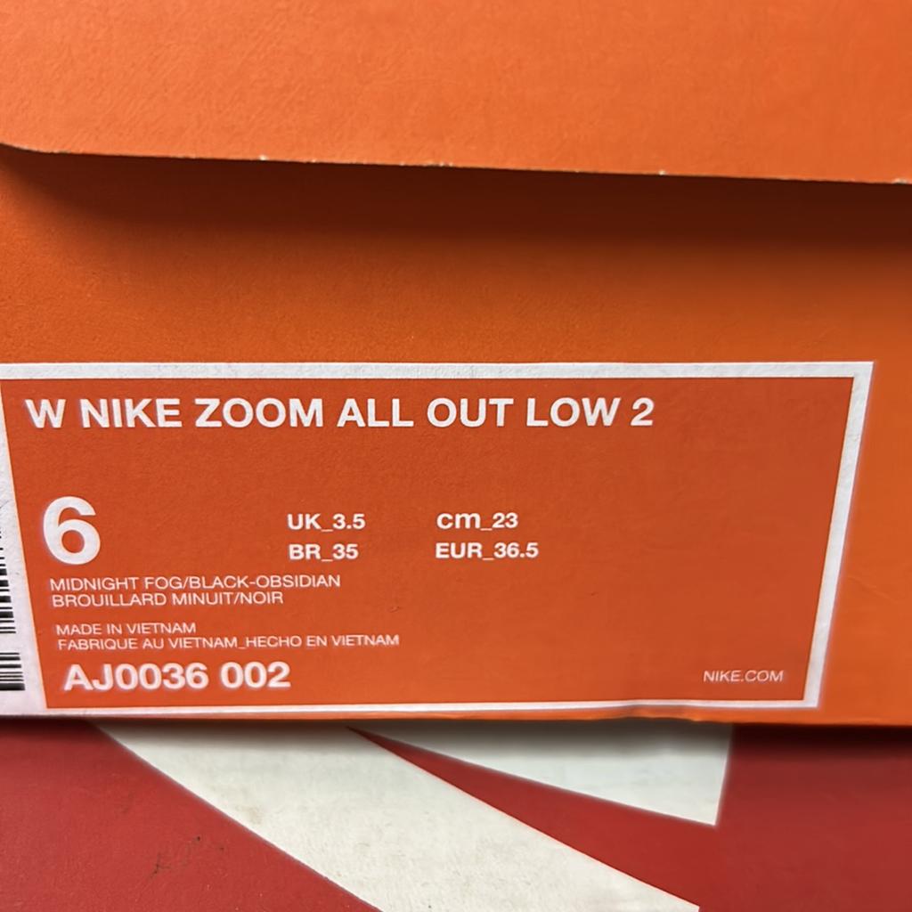 Nike Zoom All Out Low 2 Midnight Fog Women Sneakers Black Black-Obsidian AJ0036-002