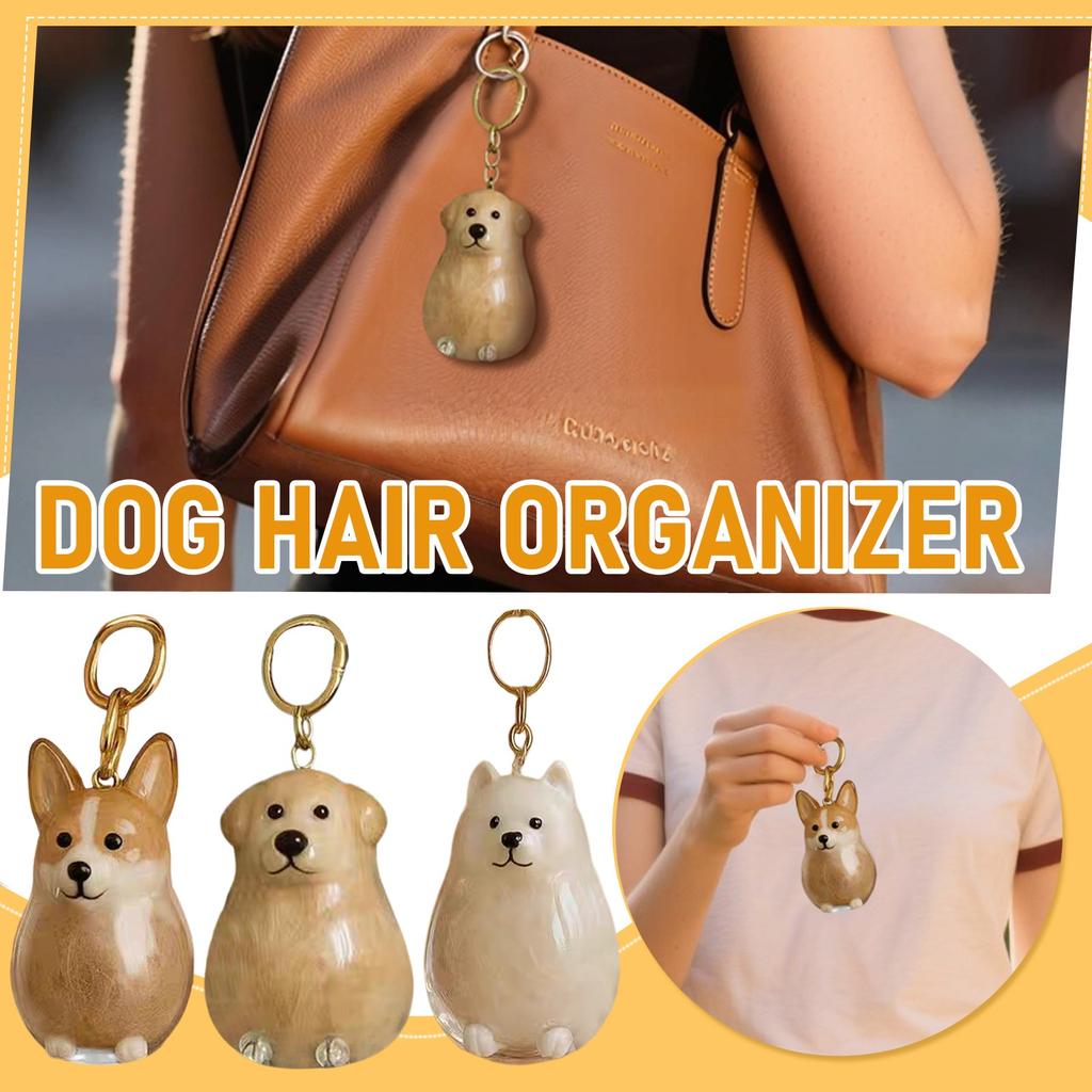 Dog Hair Storage Cute Pendant Keychain Bag Ornament,Creative Cartoon Pet Hair Pendant