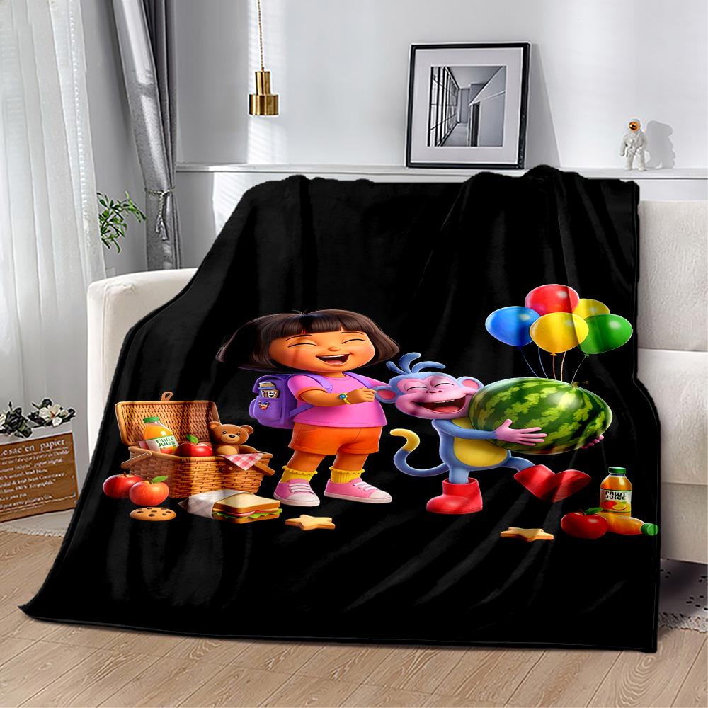 Dora Explorer Blanket Soft Warm Cozy Perfect for Livingroom Office Chair Office Four Seasons Multipurpose Warmthful Decor Gifts For Family Or Friends