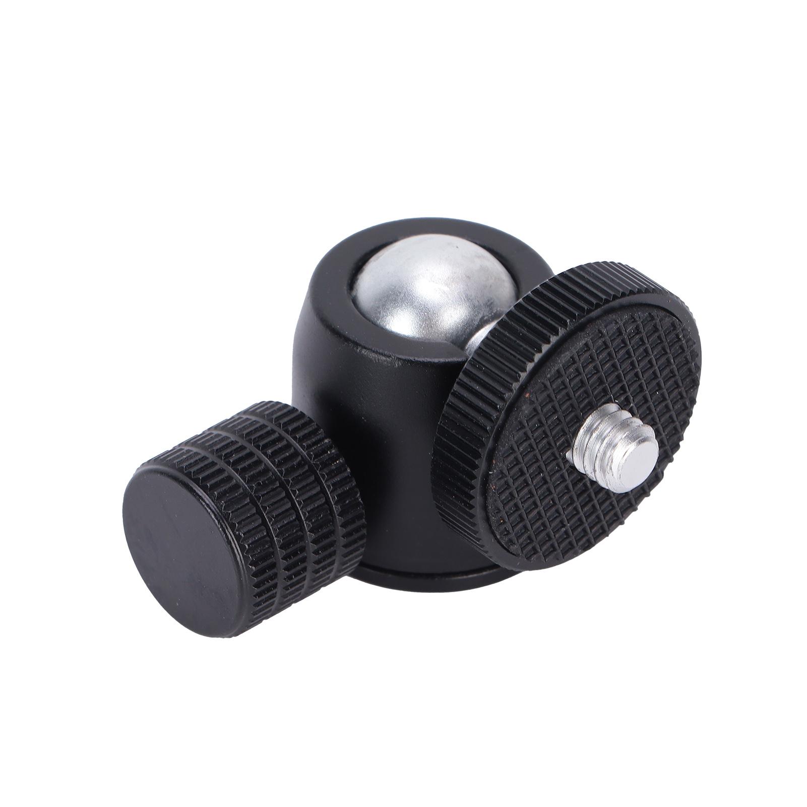 

Mini Tripod Ball Head with 1 4 Inch Screw and Hot Shoe Mount Adapter for DSLR Camera Ring Light Silver