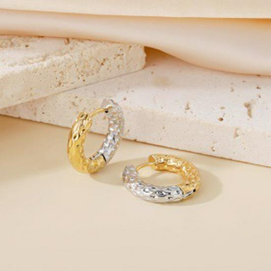 Orecchini a Cerchio Geometrici Intrecciati Europei e Americani in Acciaio al Titanio - Design Elegante e Unico per Donna