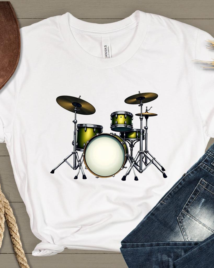 Drum Kit T-shirt | Drum Set Graphic Tee, Music Band Shirt, 10 colors