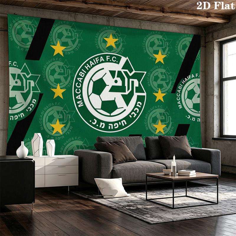 Haifa FC Wall Tapestry Aesthetic Wall Hanging Printed Fabric Blanket Decorative Tapestries for Bedroom Living Room Home Decor